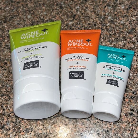 New Acne Wipeout 3 Step System Skin Care Beauty 8 / 25 - Picture 1 of 12